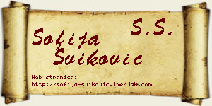 Sofija Šviković vizit kartica